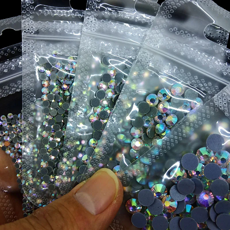 New Sale Mix Size Crystal AB Hotfix Rhinestone 1200Pcs Flatback Crystal Stones For Garment Ornament