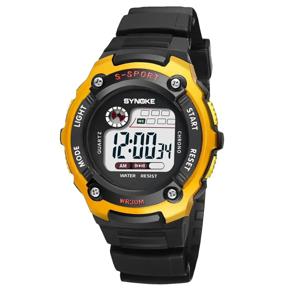 Garçons enfants montres LED numérique SYNOKE magasin phare officiel Montre électronique pour garçons filles Sport étudiant Montre pour enfants