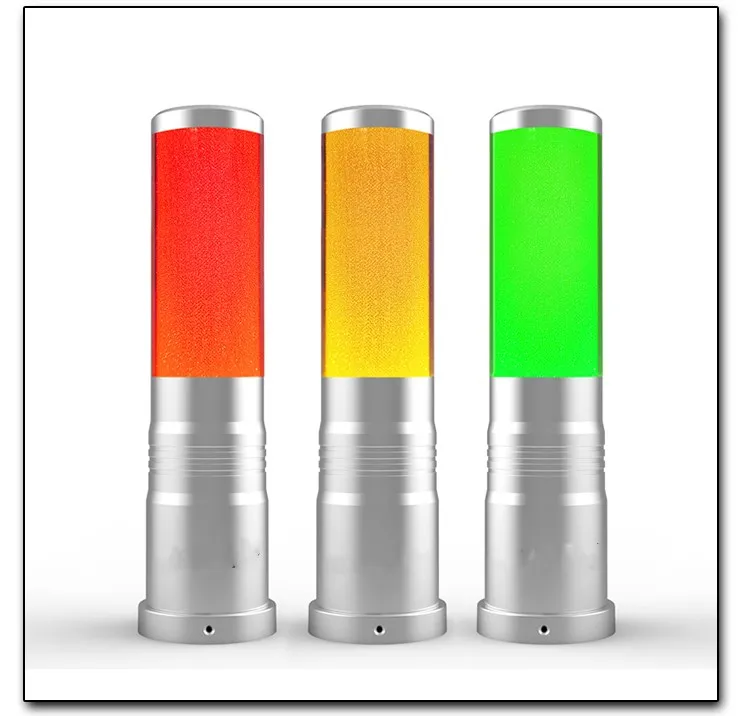 DC24V LED Pilot Signal Lamp For Industrial Machine Working Warning Indicator Light Safety 3 Colors Fold Lamp With 90dB Buzzer