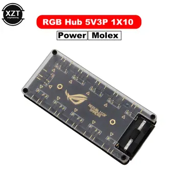 ASUS AURA SYNC 5V 3-pin RGB 10 Hub Splitter SATA Power 3pin ARGB adaptér prodlužovací kabel pro GIGABYTE MSI ASRock RGB LED s pouzdrem 10 nejlepší prodej Asus Aura Sync Hub - №1