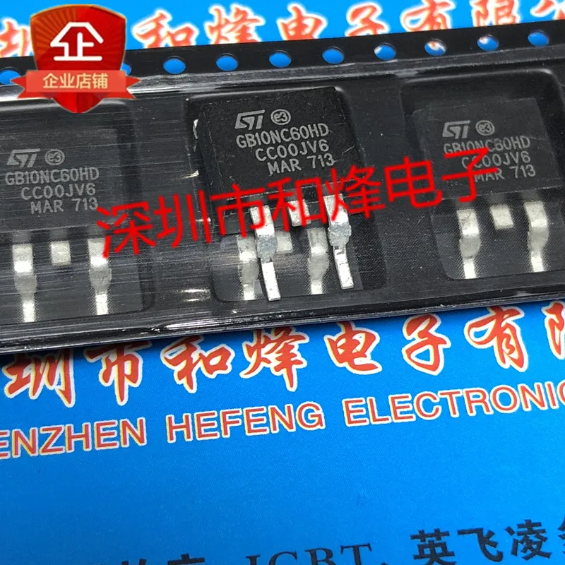 

10PCS STGB10NC60HD GB10NC60HD TO-263 600V 10A