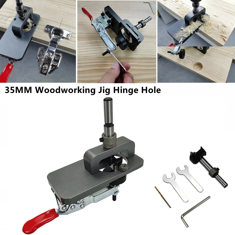 

Cabinet Inset Hinge Stainless Steel Cup Style Boring Hole Drill Guide Bit Wood 35MM Cutter Woodworking Tools Door Hinges Inset