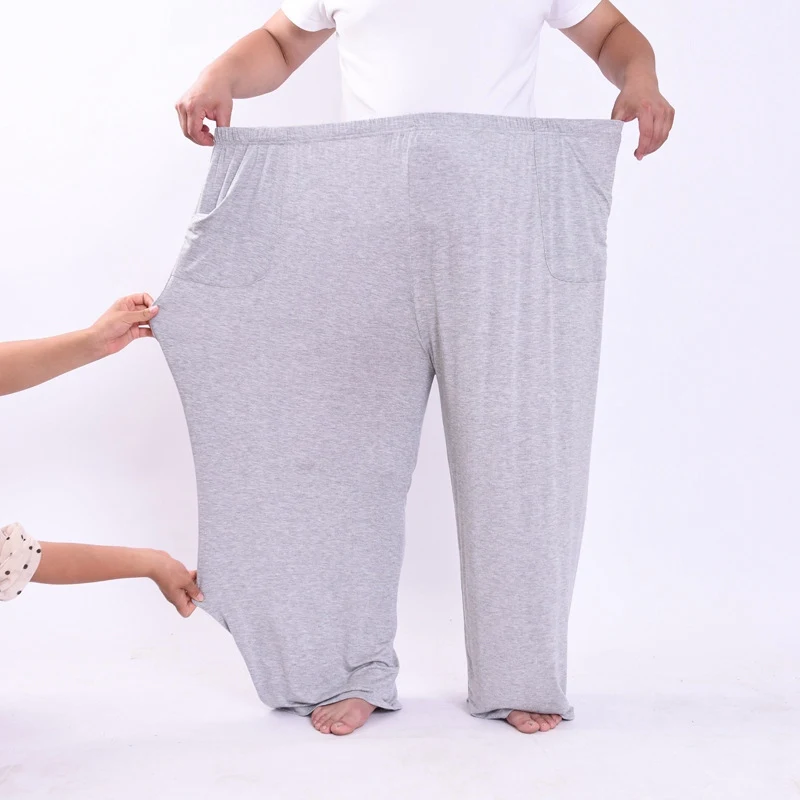 Summer Men modal sleep bottoms Home Wear Plus Size 7XL 8XL 11XL 12XL oversize Soft Sleep Wear sleep Pants Breathable soft pants