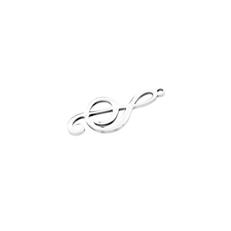 10pcs/lot Stainless Steel musical note Pendant Charms for DIY Bracelet Necklace Findings Jewelry Making Accessories aka sorority