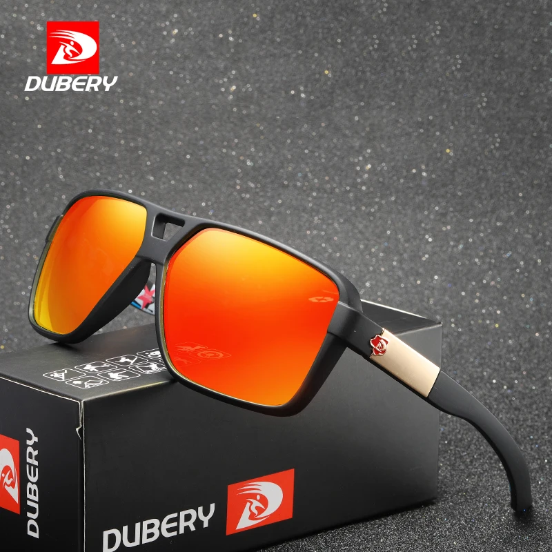 

DUBERY Dropshipping Square Sunglasses Men Polarized UV400 Hot Sale Elegant Travelling Sun Glasses Classic gafas de sol With Box