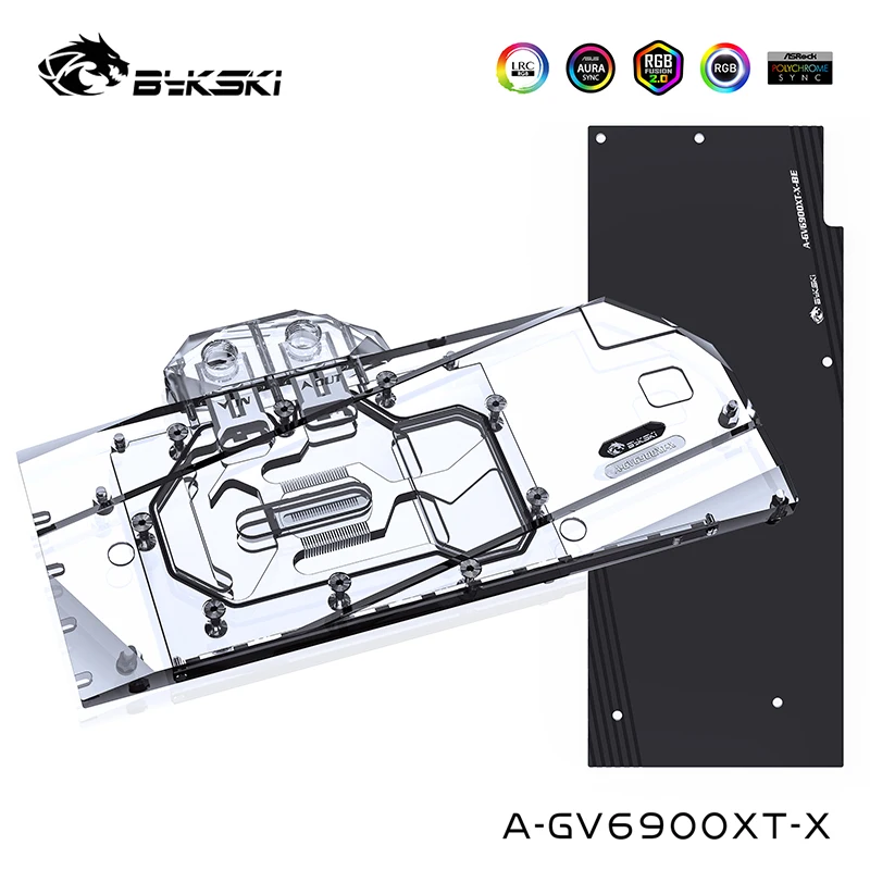 

Водяной блок Bykski для GIGABYTE Radeon RX 6900XT/6800XT, блок видеокарты GAMING OC, полная крышка с задней пластиной, A-GV6900XT-X