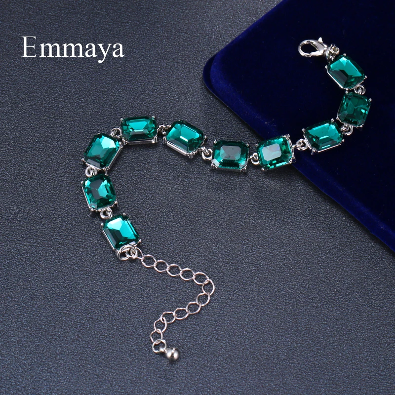 EMMAYA Fascinating Jewelry For Women Mysterious Green Color Cubic Stone Bracelet In Fahsion Party Dress-up First Choice