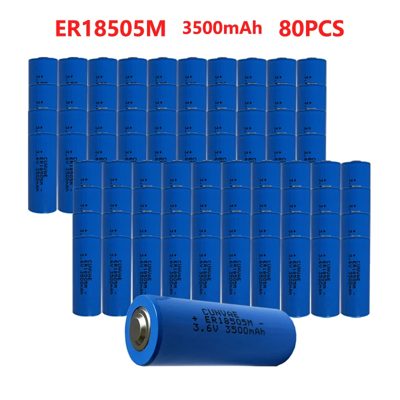 80pcs батарейка ER18505 ER18505M 3500mah 18505m 18505 LiSOCl2 lithium battery primary batteries High magnification