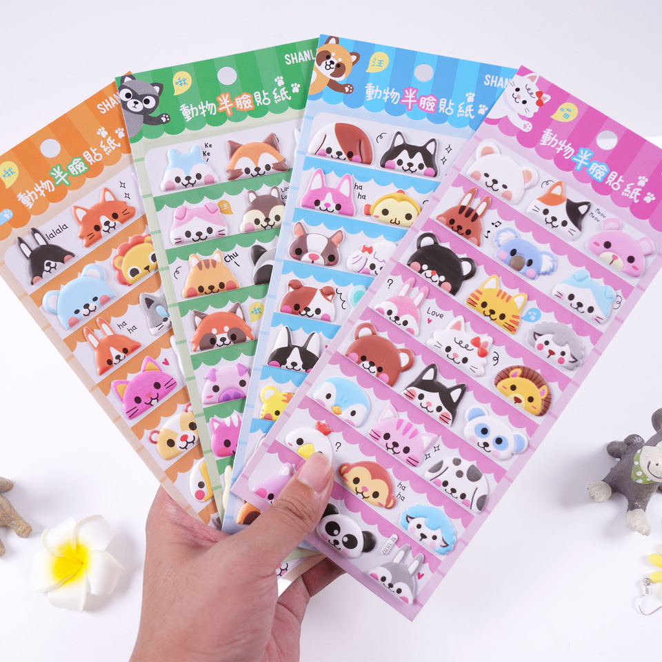 1pcs/lot Kawaii Stationery Stickers cartoon animals Diary Planner Decorative Mobile Stickers Scrapbooking DIY Craft Stickers 