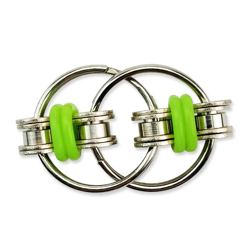 2021 Relief Bike Chain Fidget Toy For Autism Antistress Toys Set Anti Stress Spinner Key Metal Ring Puzzle Sensory Toys