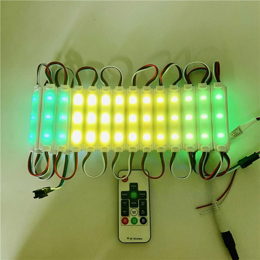 20Pcs Led Module 5050 Rgb Droom Kleur WS2811 Full Color Injectie 12V Waterdichte IP68 Symfonie Ic Full Color super Led Module