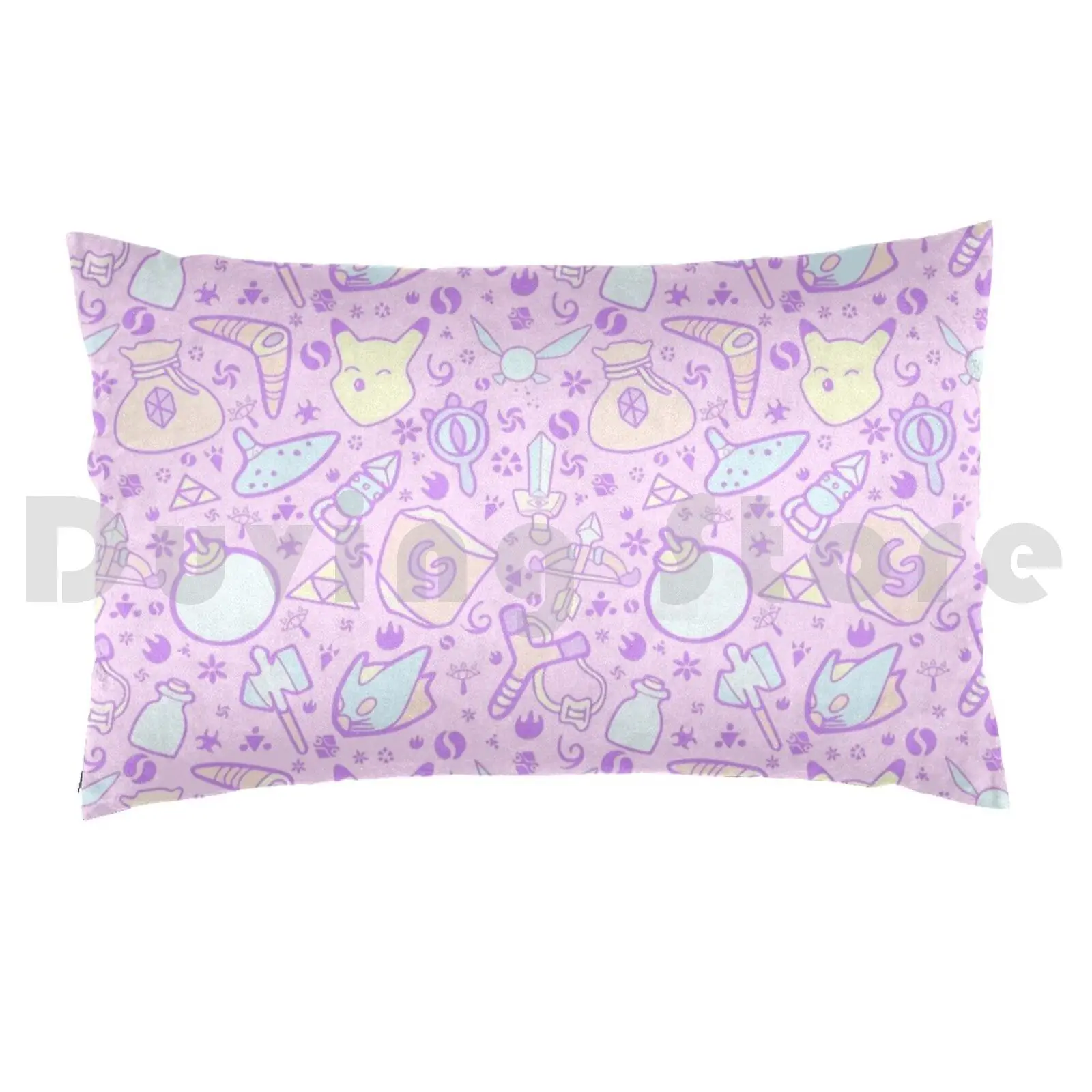 Doodlez ( Pink Pastel Ver. ) Pillow Case Printed 50x75 Legend Legend Of Link Items