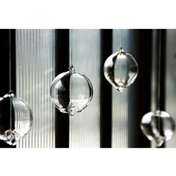 1Pc Japanese Wind Bell Japan Wind Chimes Fully Transparent Glass Furin Home Decor Spa Tearoom Office Decor Room Decor Wall Decor