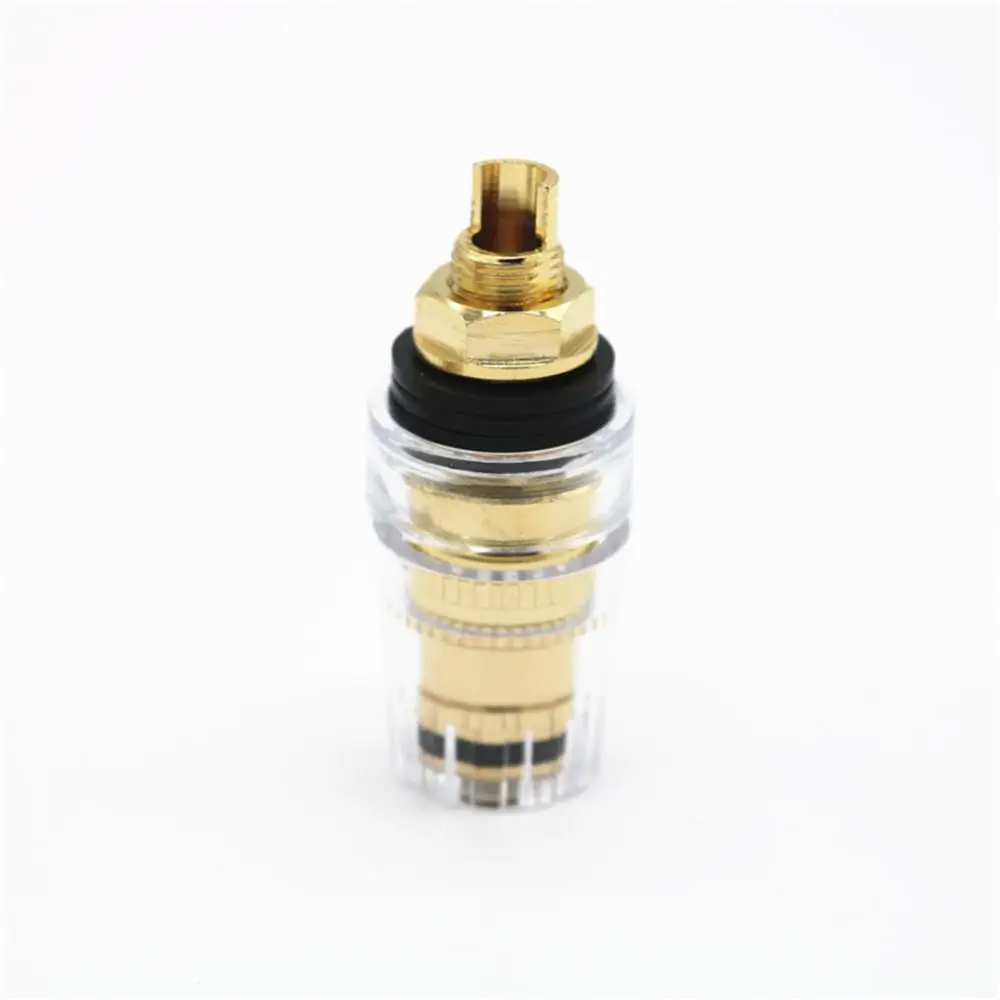 Hifi 4Pcs Amplifier Speaker Terminal Board Connector 4MM Gold Plated Binding Post For 4mm Banana Plug Jack Connector