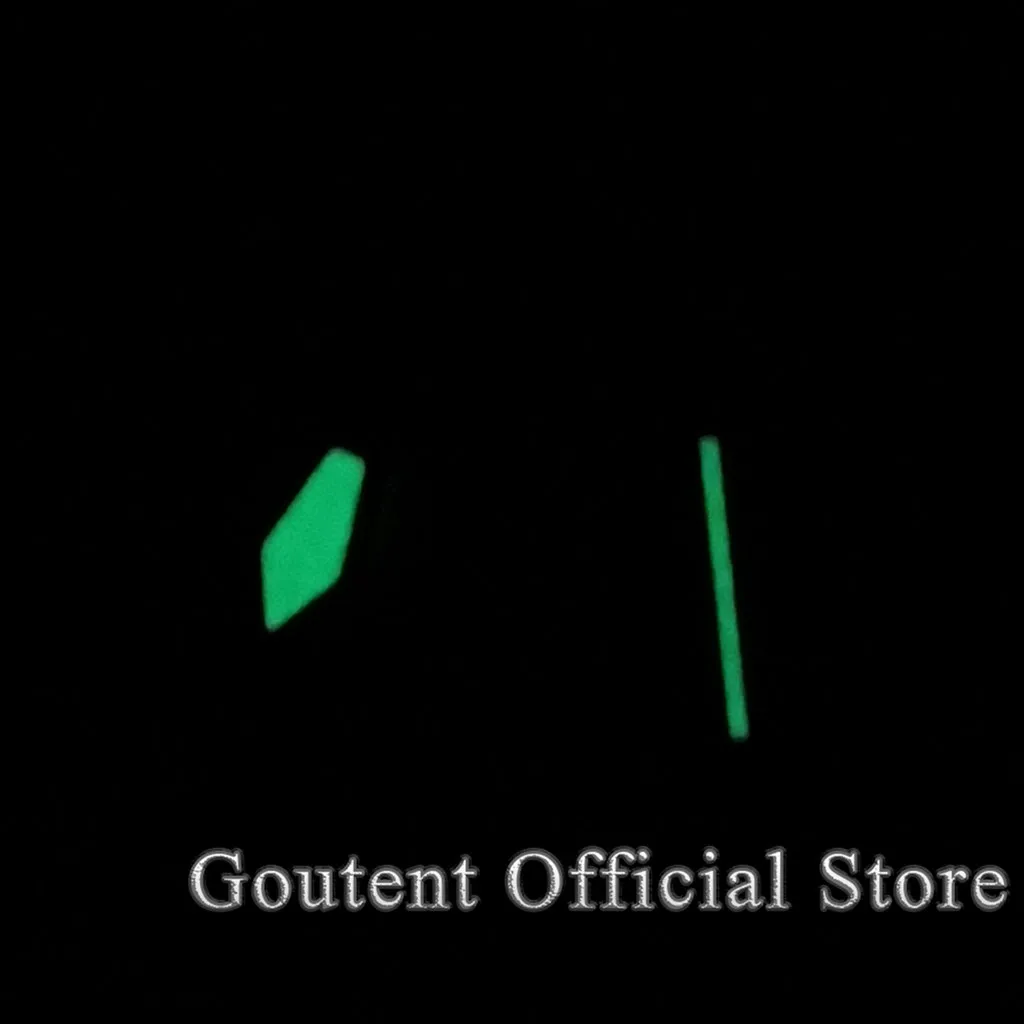 Goutent-緑の発光時計ハンドホワイト,1ピース,nh35 nh36 miyota 8205 8215 821a mingzhu dg2813 3804,動き動き