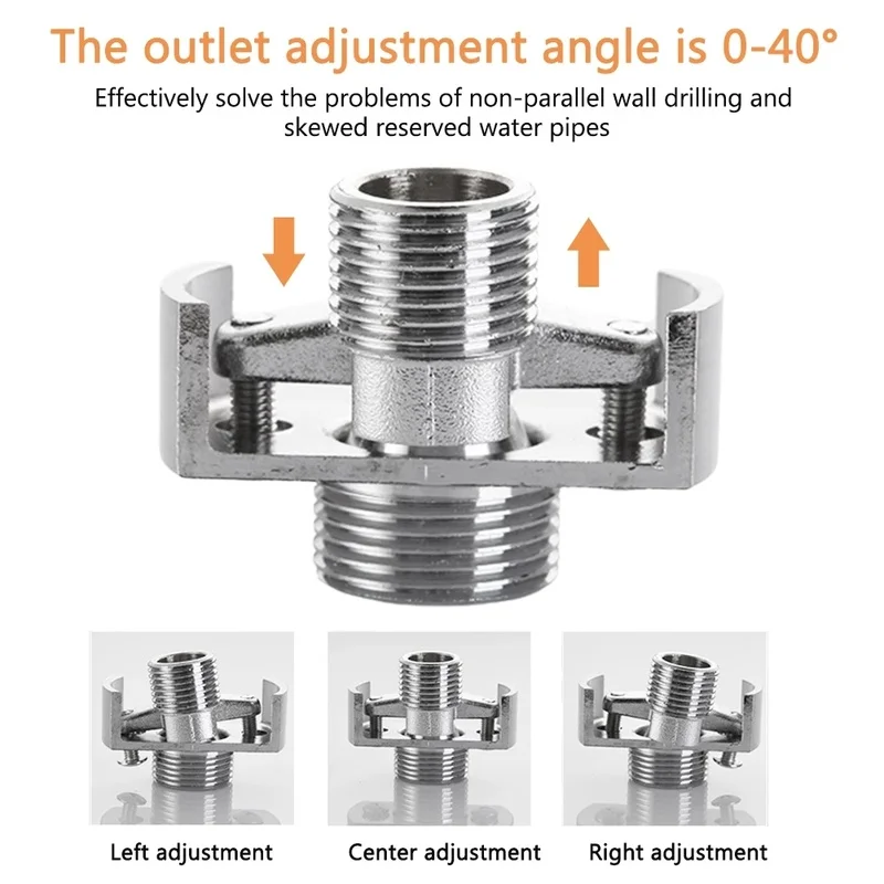 

Faucet Pipe Fittings Adjustable Intake Pipe Copper Shower Head Lengthene Eccentric Screw Corner Tap Adapter Bathroom Hardware