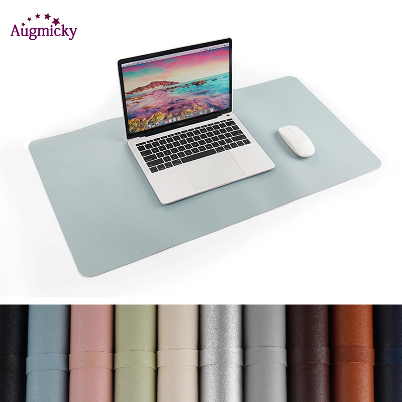 Portable Large Gaming Mouse pad Lock Edge PU Leather Desk Mat Home Office Protective dining Desk Writing Mat Desktop Laptop Mat