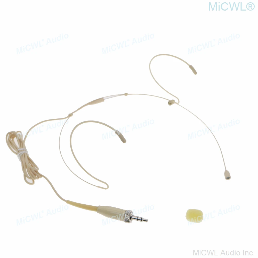 Obrázek 6: Béžová jeviště karaoke zpívat nahrávka náhlavní mikrofon pro sennheiser SL headmic bezdrátový bodypack rádiový vysílač 3.5mm zamknout kolíček
