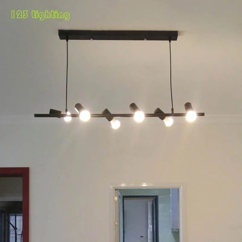 

Minimalist 6 LED Bulb Rotatable Lving room Pendant Lamp Restaurant Light Bar Clothes shop Pendant Lights E27 110V/220V Loft Deco