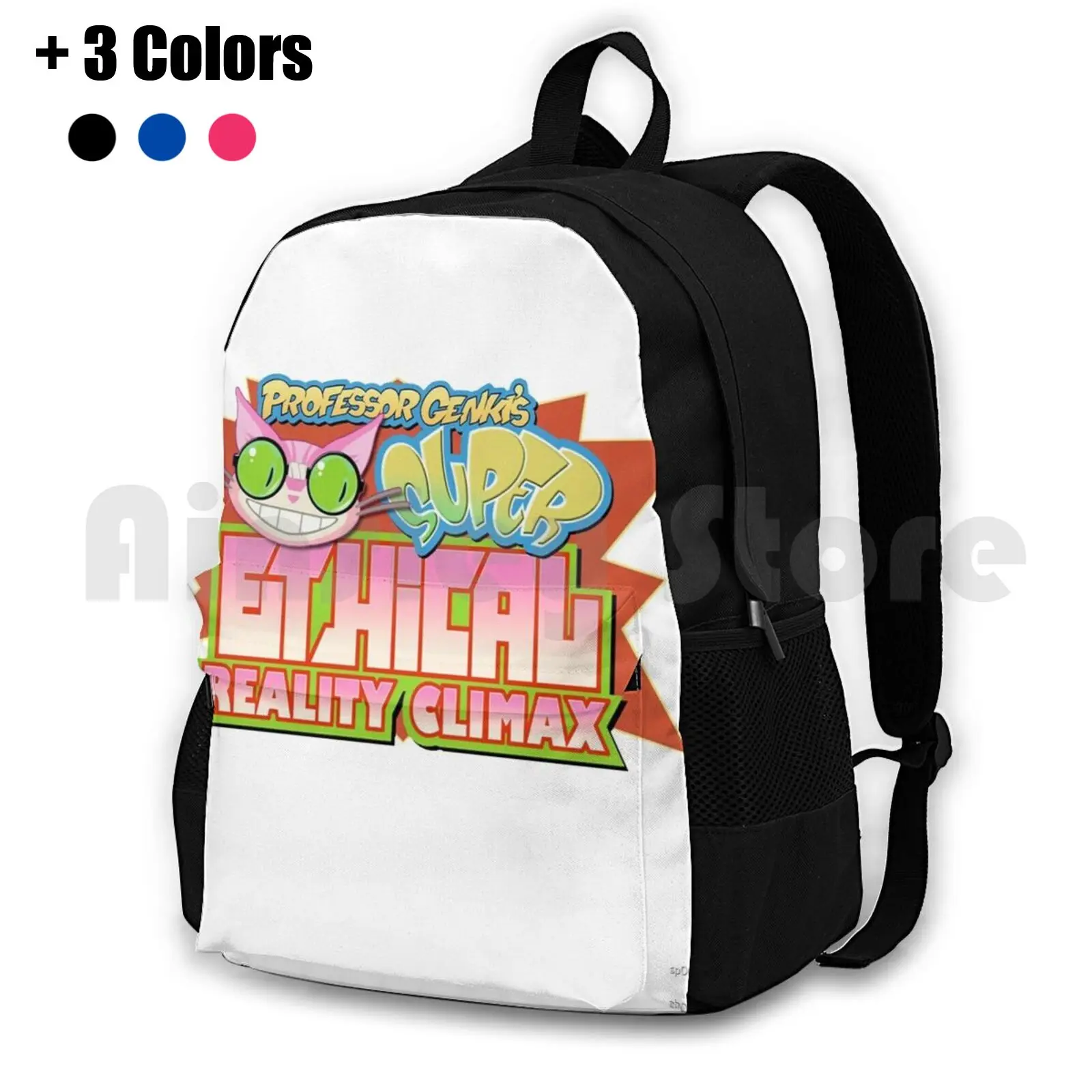 Professor Genki's Super Ethical Reality Climax Outdoor Hiking Backpack Riding Climbing Sports Bag Video Games Saints Row