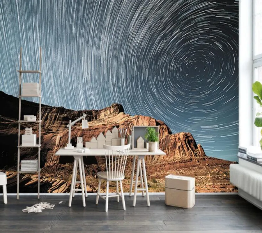 

Papel de parede Fantasy starry sky fashion landscape 3D wallpaper mural,living room home decor