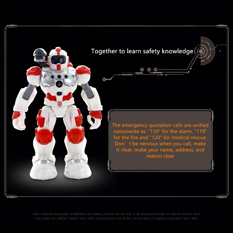 Child Learning Toy 2.4G Remote Control Intelligent Smart Robot Walking Dancing Singing Launch Missile Water RC Battle Robot Gift