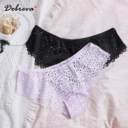 DOBREVA Women Hipster Panties Sexy Lace Low Rise Briefs Underwear