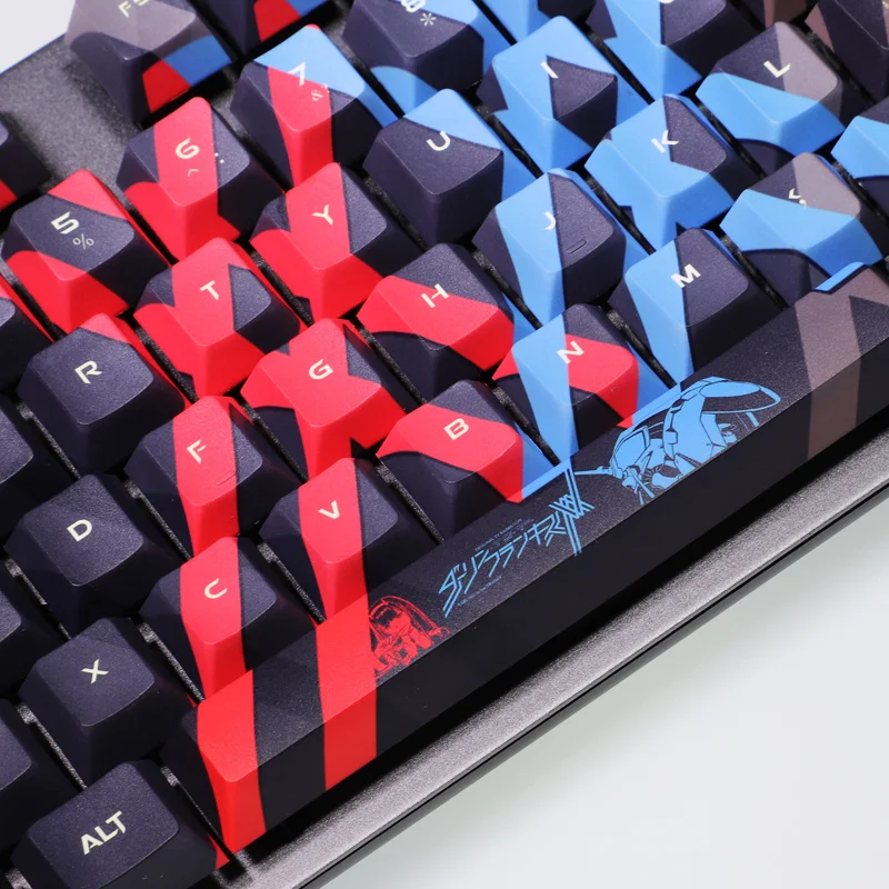 1ชุด PBT 5ด้าน Dye Sublimation Keycaps สองมิติอะนิเมะ Key Caps สำหรับ DARLING ใน FRANXX เชอร์รี่โปรไฟล์