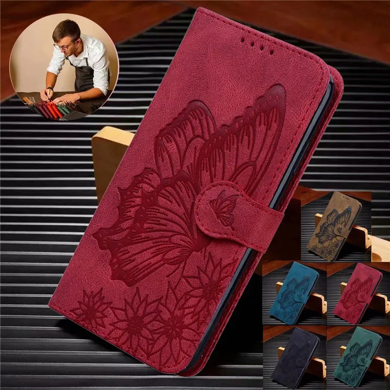 A32 4G Butterfly Leather Phone Case For Samsung Galaxy A 32 A52 A72 A82 5G 52 72 A32case Card Holder Hasp Wallet Bag Flip Cover