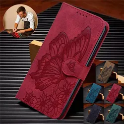 A32 4G Schmetterling Leder Telefon Fall Für Samsung Galaxy A 32 A52 A72 A82 5G 52 72 A32case karte Halter Haspe Brieftasche Tasche Flip-Cover