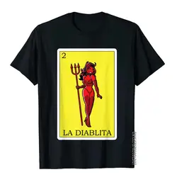 La Diablita Lottery Gift - Mexican Lottery La Diablita T-Shirt Cotton Family Tops Tees Fashionable Men's T Shirts Summer