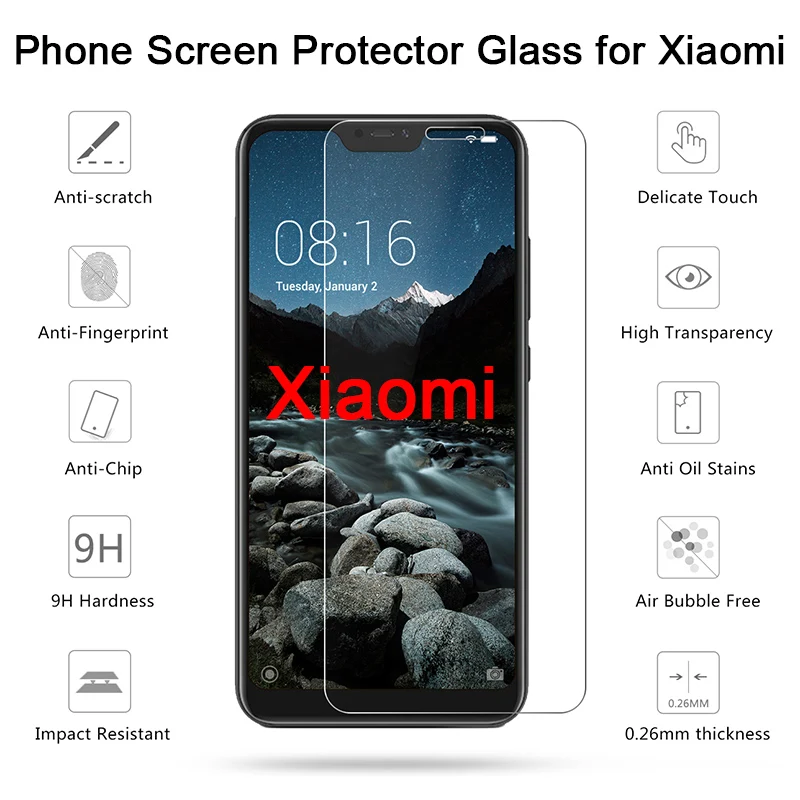 2pcs! Screen Protector for Xiaomi Mi Mix 3 2S 2 Max 3 2 Tempered Glass Toughed 9H HD Protective Glass on Xiaomi Mi Note 3 2