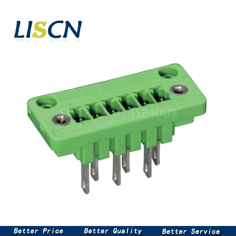10 Set 3.81MM Screw Pluggable Terminal Blocks Connector KF15CDGV-3.81 with Flange 2/3/4/5/6/7/8/9/10 Pin Way Copper Panel Mount