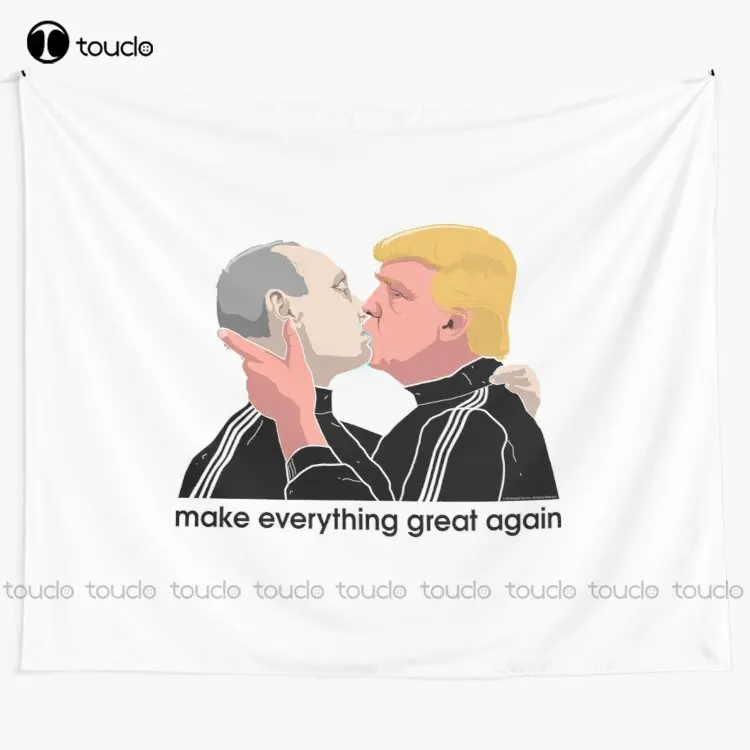 

New Trump Kissing Putin Tapestry Large Wall Hanging Tapestry Tapestry Wall Hanging For Living Room Bedroom Dorm Room Home Decor