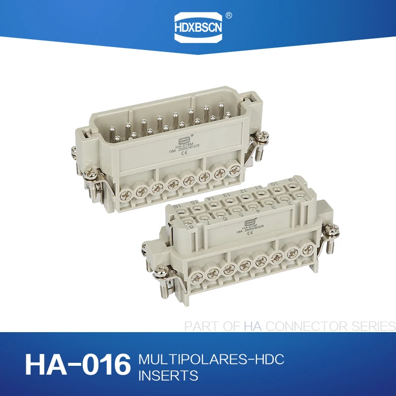 HDXBSCN Heavy Duty plug Connector HDC HA-016 F/M 16pin 10A power connectors rectangular aviation plug