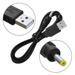 1pc 80cm USB Male to 4.0 x 1.7mm Cable DC 5V 1A 4.0*1.7 Male USB Power Charge Cable for Sony PSP