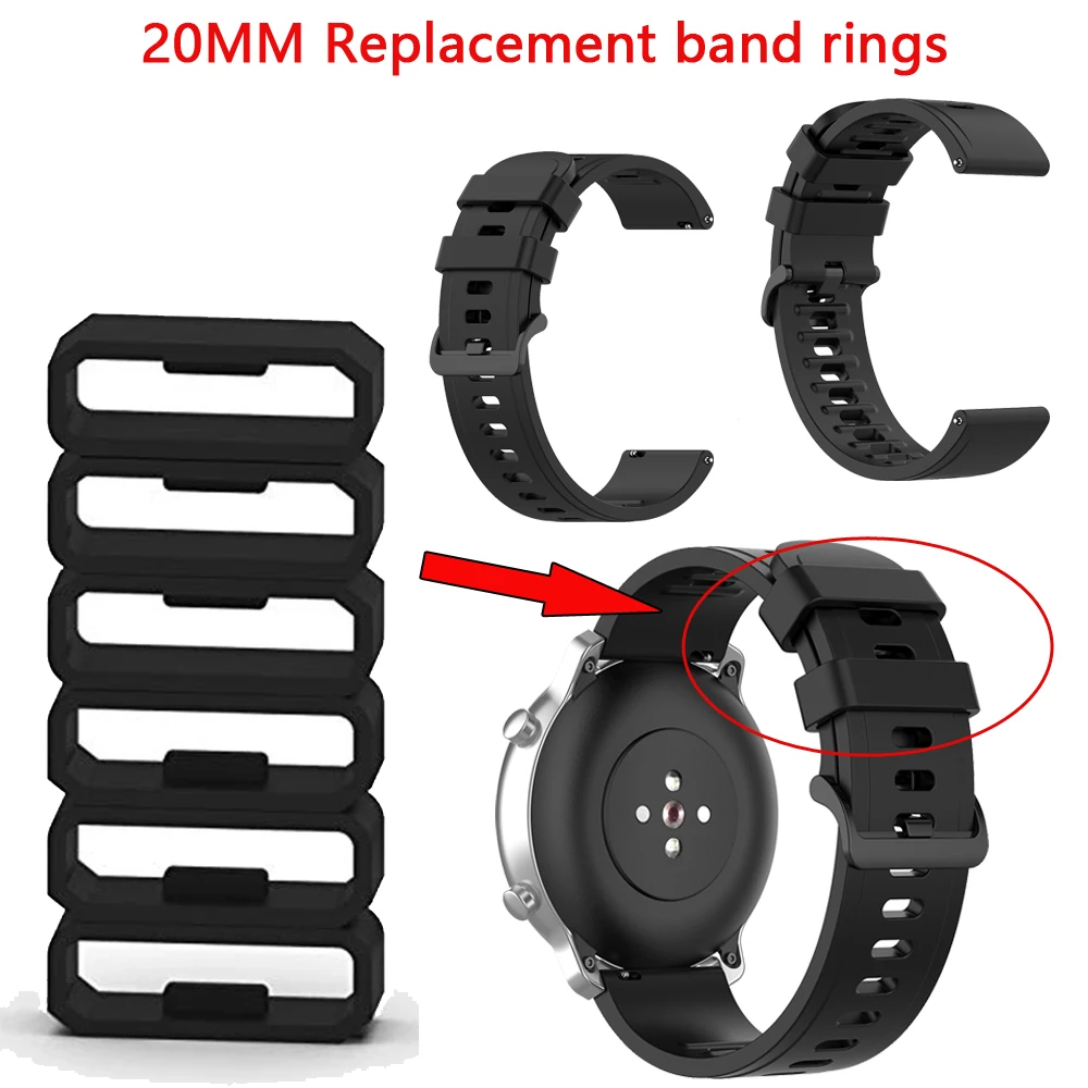 Correa de reloj de repuesto de goma, soporte de seguridad, anillo retenedor para Garmin Fenix 5S 6S 6S Pro Forerunner 245 645