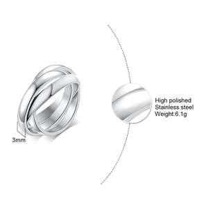 Neue Dreifach -Verlobungsringe für Frauen, Edelstahl, drei in eins, ein Versprechengeschenk für ihren Valentinstag 12 Hauptverkäufe von Frauen - №9