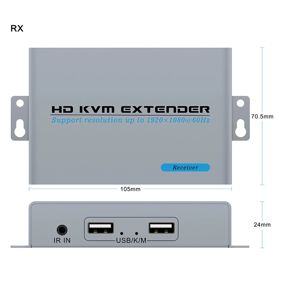 HDMI-compatible KVM USB Extender Transmit 1080p HD Video Over Cat5e/6 Ethernet Cable 100m for Mouse and Keyboard Control Remote