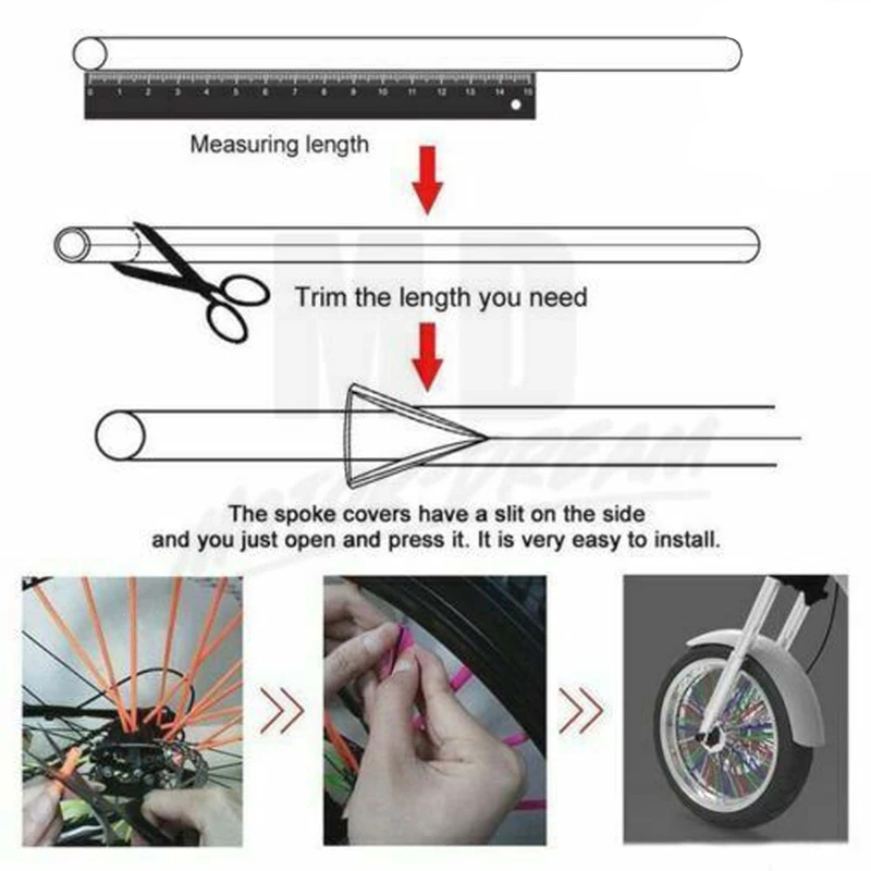 자전거 스포크 홀스터 타이어 장식 림 보호 커버, 자전거 및 오토바이에 적합, 36 개