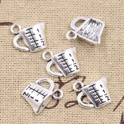 30pcs Charms Counting Cup Measuring Glass 11x15mm Antique Silver Color Pendants DIY Making Findings Handmade Tibetan Jewelry