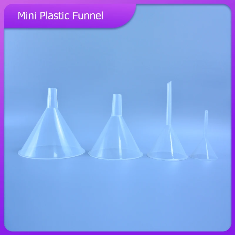 Mini Plastic Funnel Small Mouth Liquid Oil Funnels Laboratory Supplies Tools School Experimental Supplies 60/75/90/120/150mm