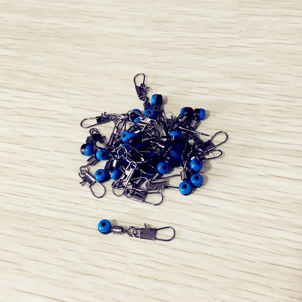 10 Stks/partij Fishing Float Bobber Stopt Ruimte Bonen Connectors Zee Zoutwater Gereedschap Connector Rolling Swivel Levert Visgerei