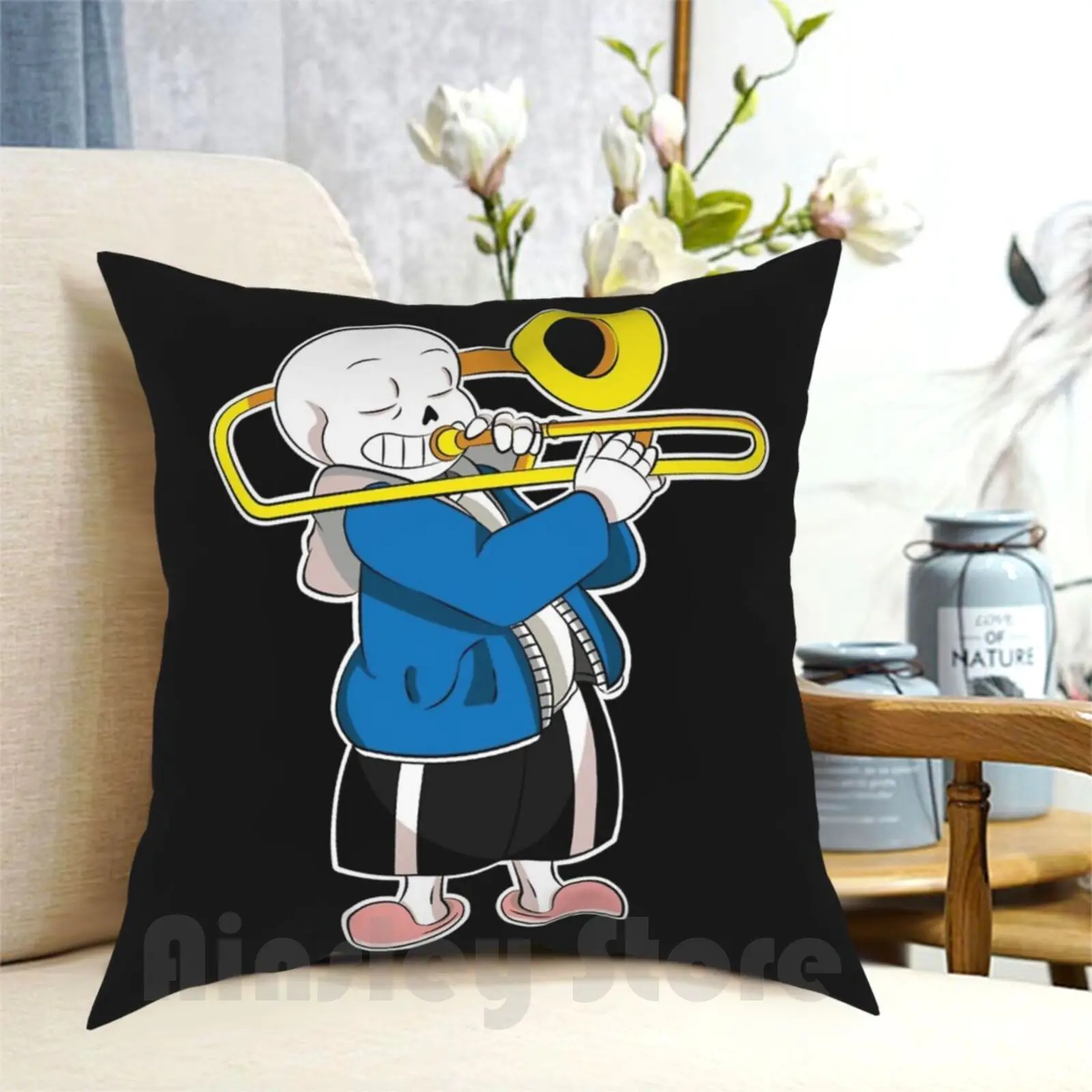 Undertale Sans Pillow Case Printed Home Soft DIY Pillow cover Attack Awesome Bones Brothers Bits Back Cute Cool Characters