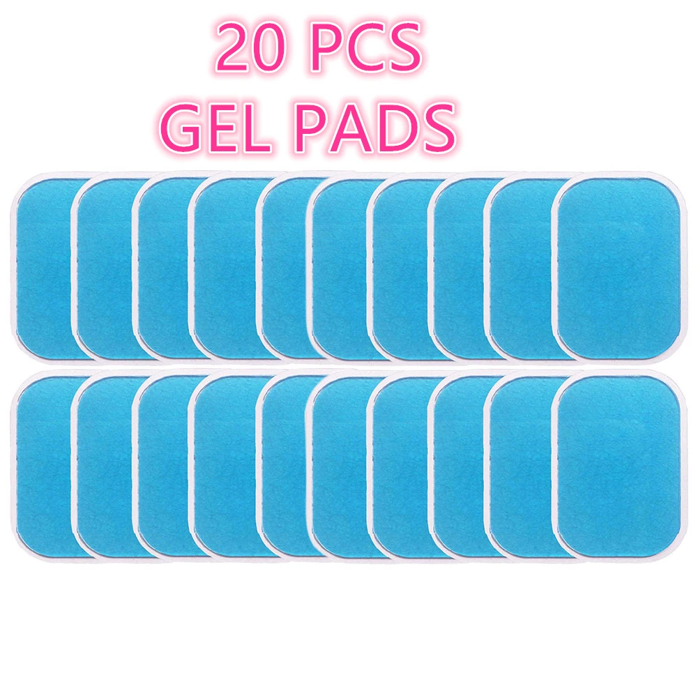 Substituição Gel Pads para EMS Trainer, Estimulador do Músculo Abdominal, Reposição Massagem Patch, 10 Pares, 20Pcs