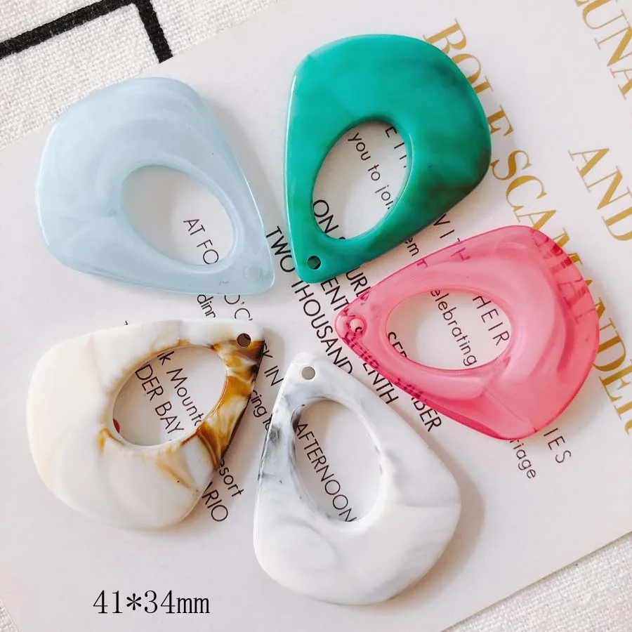DIY Handmade Jewelry Accessories Vintage Cutout Resin Droplet Earrings Pendant Accessories Material