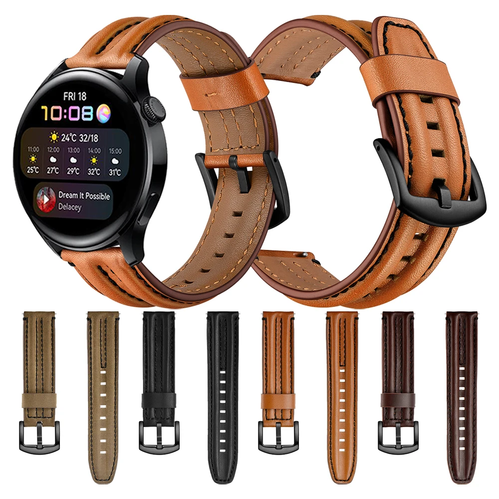 Watchband For HUAWEI WATCH 3 46mm Band GT 2 Pro GT2 Leather Strap For HONOR MagicWatch 2 Wriststrap Bracelet Replace Accessories