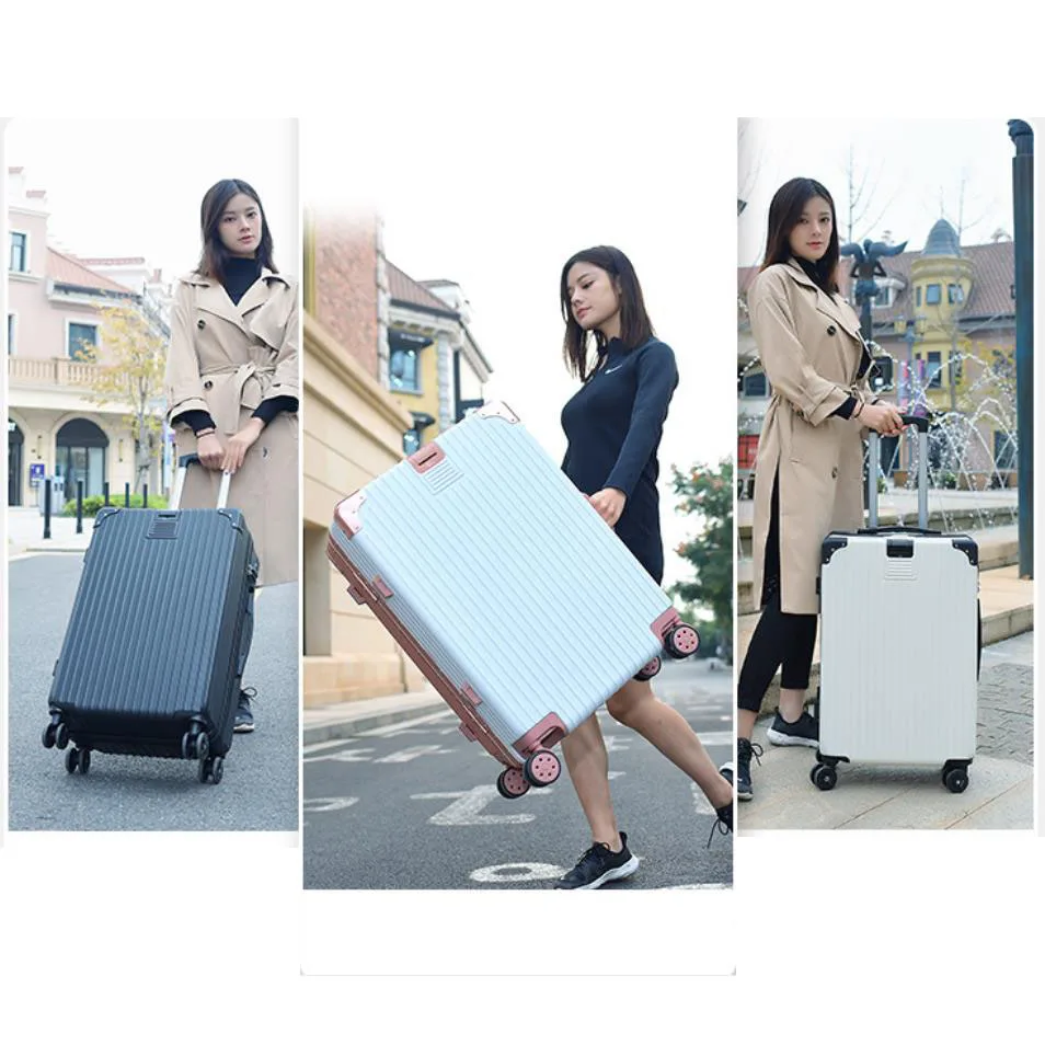 Valise de voyage avec chariot à roulettes pour femmes, bagage à main de 20 "22" 24 "26" 28 ", Charge USB, Valise d'embarquement, livraison gratuite