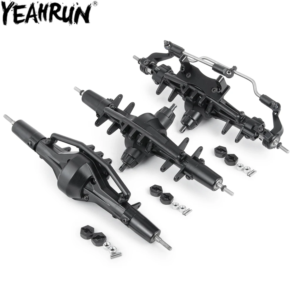 

YEAHRUN RC Car Metal Axle Front Middle Rear Straight Complete Axle for 1/10 Axial SCX10 II AX90021 90027 90028 RC Crawler Parts