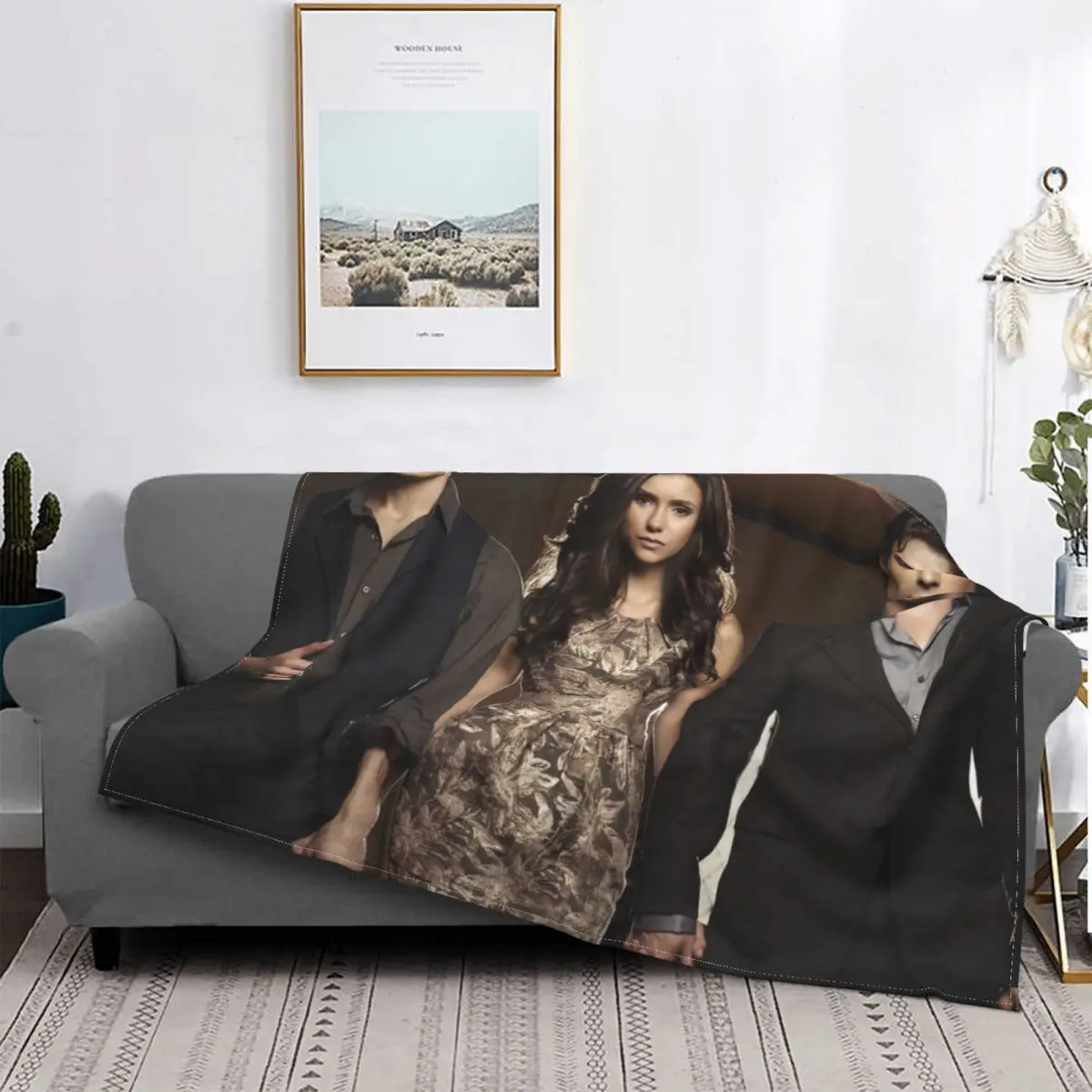 The Vampire Diaries Blankets Fleece Decoration Ultra-Soft Throw Blankets for Bedding Bedroom Plush Thin Quilt